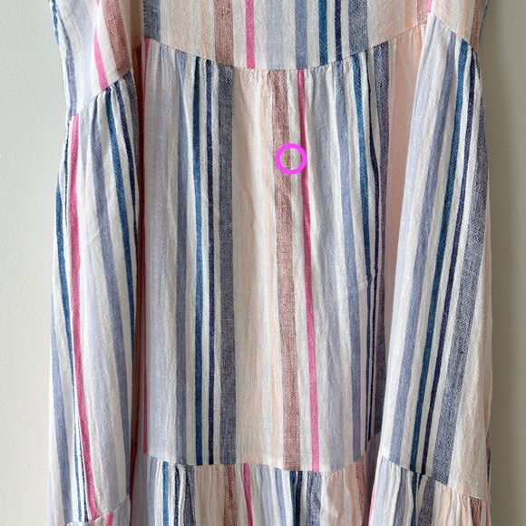 Spendid Arco Iris Striped Linen Blend Maxi Dress - Picture 14 of 16